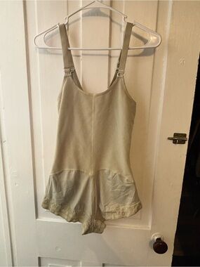 Women’s cream Yianna Shaping Romper with Adjustable Straps